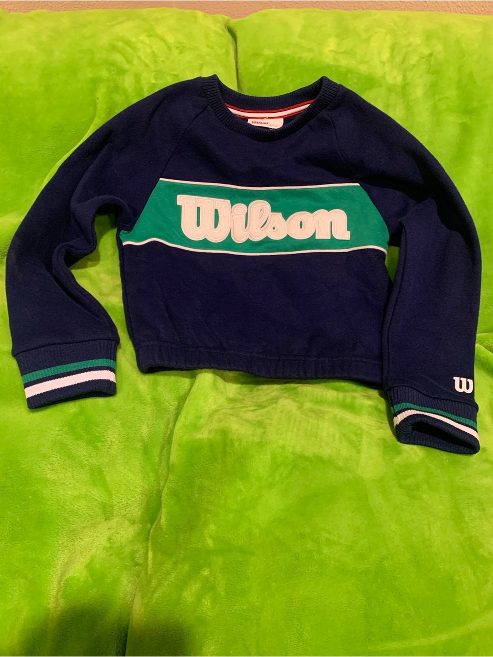 Wilson Navy Sweatshirt with Red and White Trim